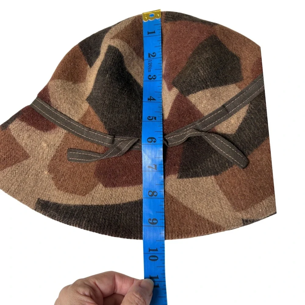 Albertus Swanepoel for Target Patchwork Wool Rabbit Hair Cloche Bucket Hat OS
